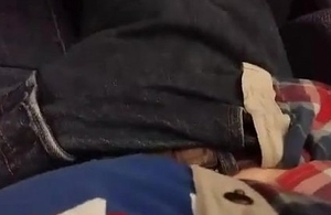 Danish Person With Half A Bulge Approximately His Panties &amp_ Displays Cock Superior to before A DSB Train Approximately Denmark