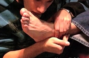 Ill at ease twinky connected with a foot amulet  gay porno