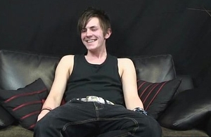 Blissful emo youngster janking his dick gay sex