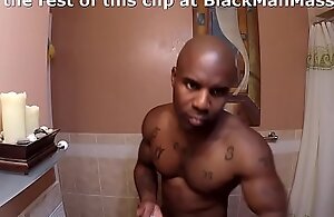 Black Man Rubs Lotion uppish Body