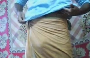 Kerala mallu guy wearing Kavi mundu